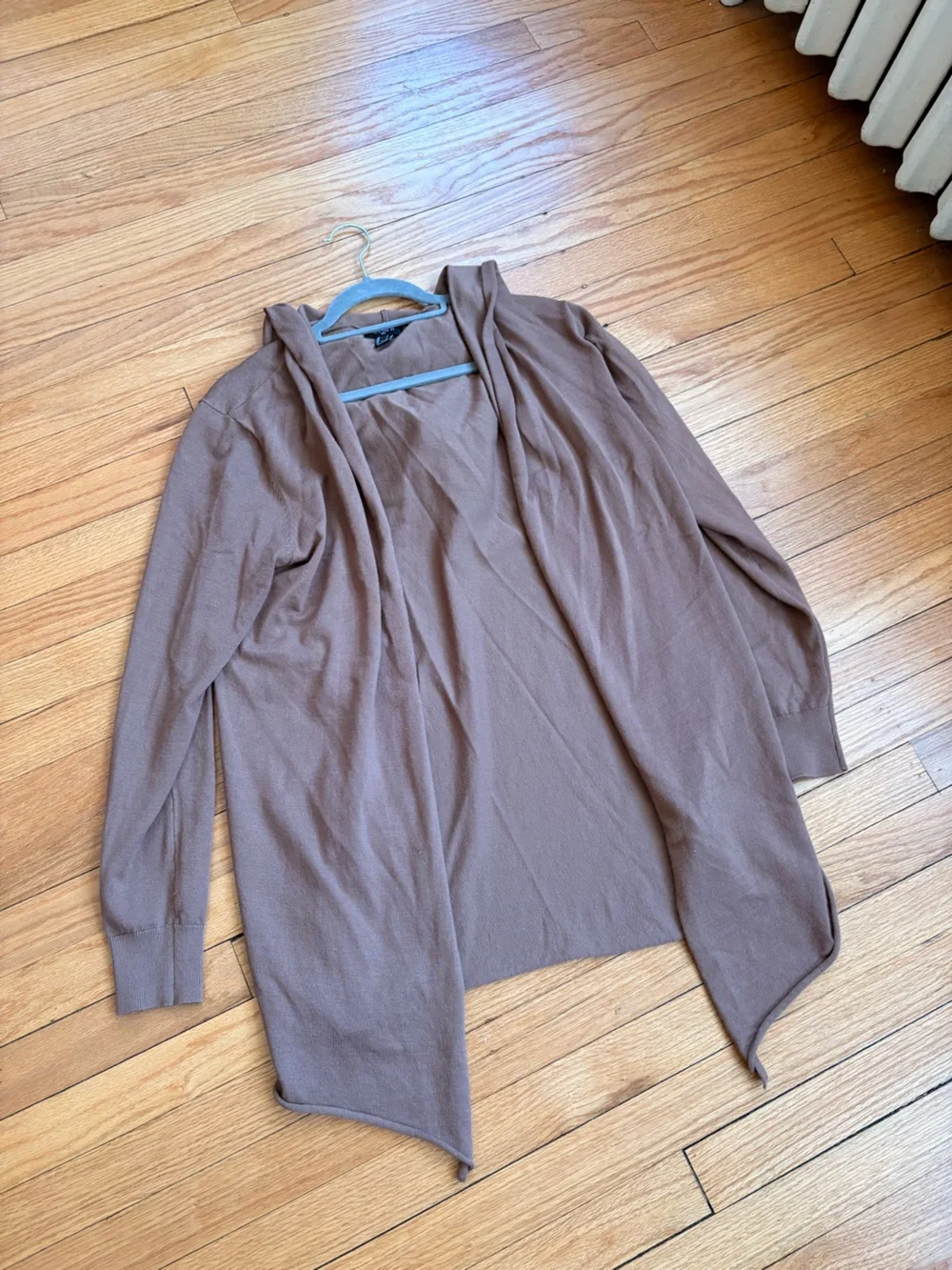Forever 21 Men Rust Brown OpenKnit Hoodie